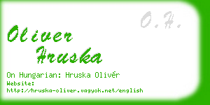oliver hruska business card