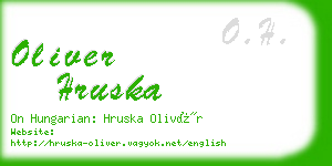 oliver hruska business card